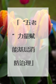 “五老”力量赋能基层消防治理